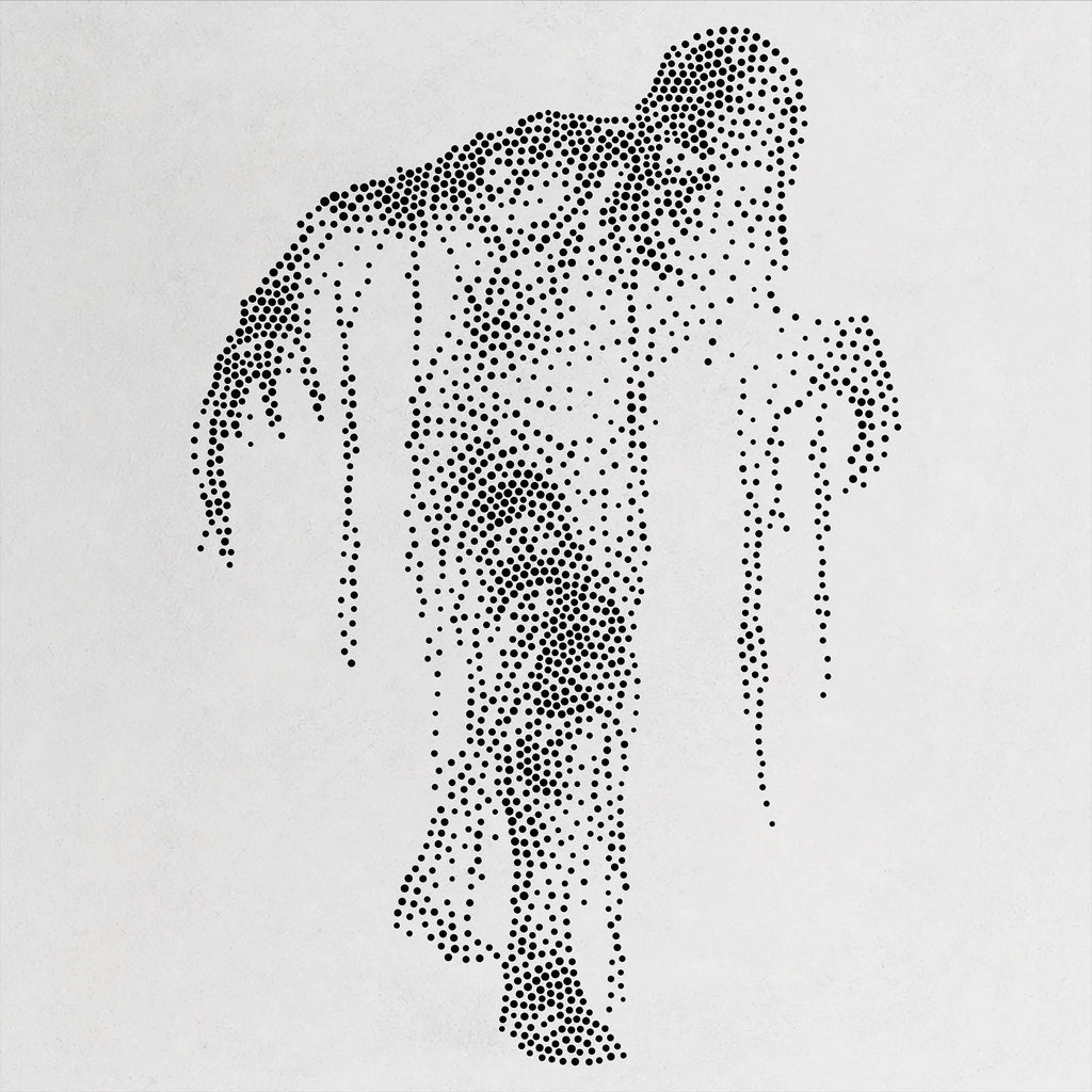 Ancient Mummy Stipple Art Halloween reusable Mylar stencil