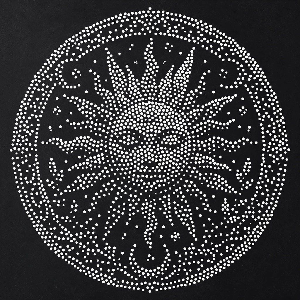 Celestial Sun and Moon Medallion reusable Mylar stencil