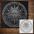 Celestial Sun and Moon Medallion reusable Mylar stencil