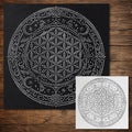 Sacred Geometry Flower Medallion reusable Mylar stencil