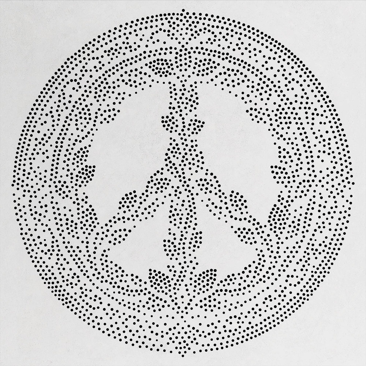 Peace Symbol Medallion reusable Mylar stencil