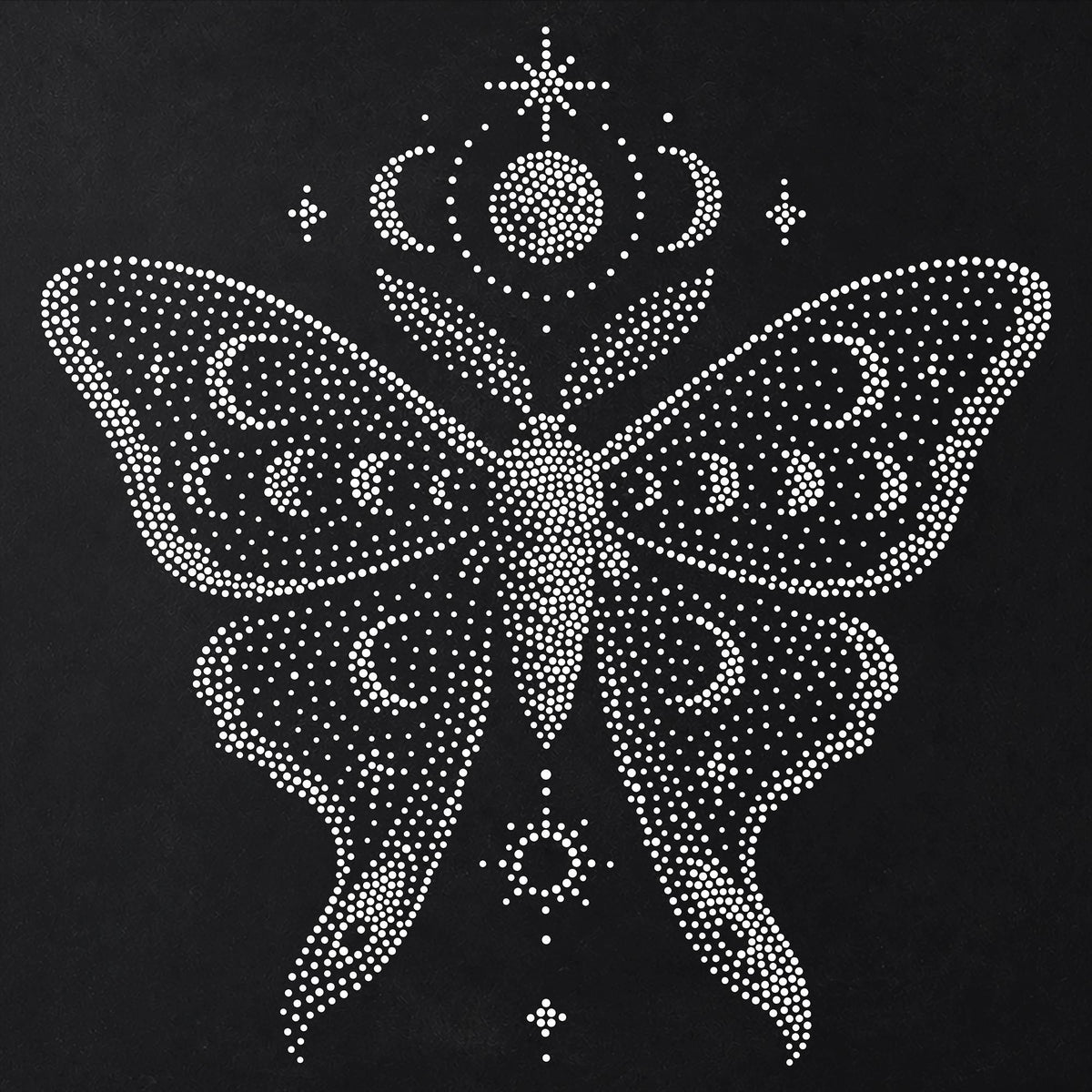 Celestial Moth reusable Mylar stencil