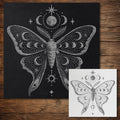 Celestial Moth reusable Mylar stencil