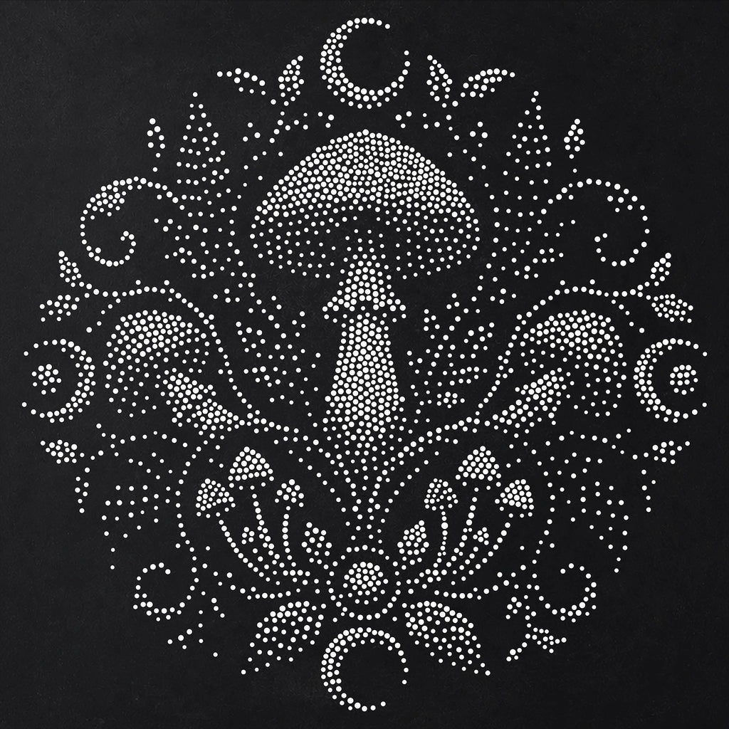 Mushroom Mandala reusable Mylar stencil