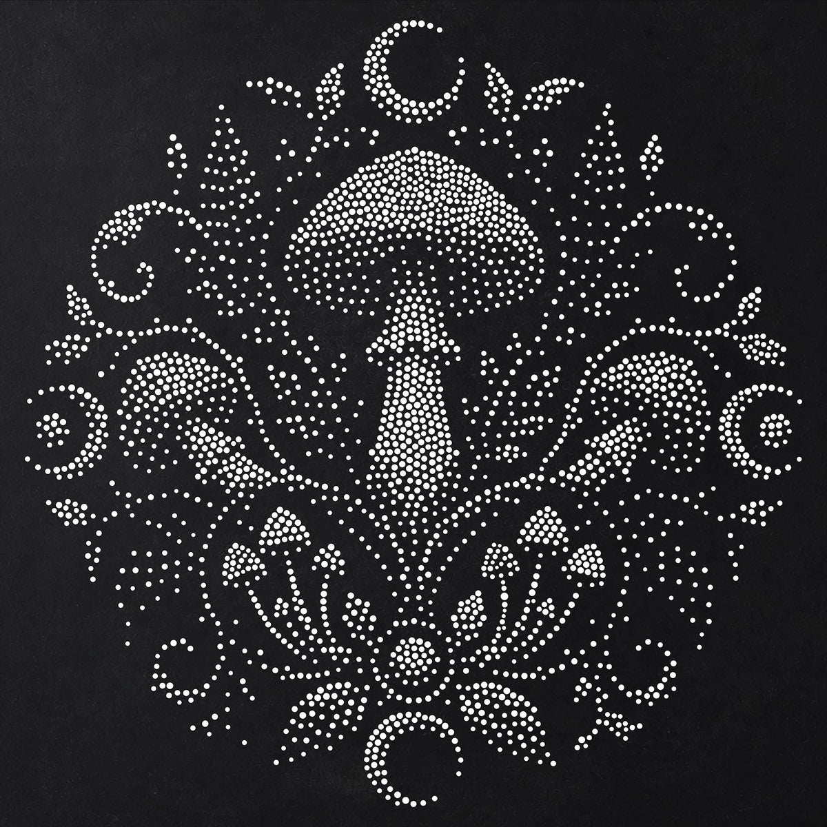 Mushroom Mandala reusable Mylar stencil