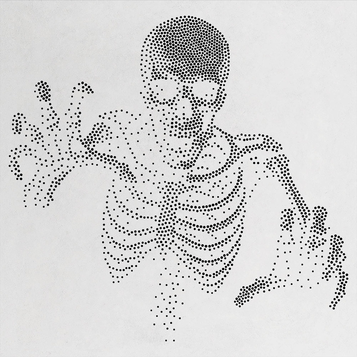 Skeleton Stipple Art Halloween reusable Mylar stencil