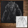 Werewolf Stipple Art Halloween reusable Mylar stencil