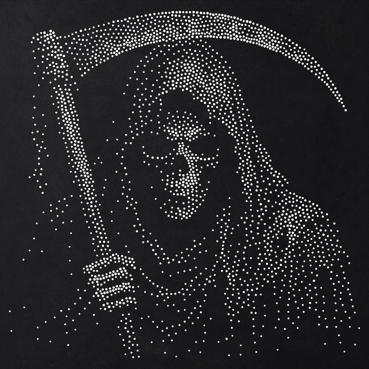Skeleton Grim Reaper Stipple Art Halloween reusable Mylar stencil