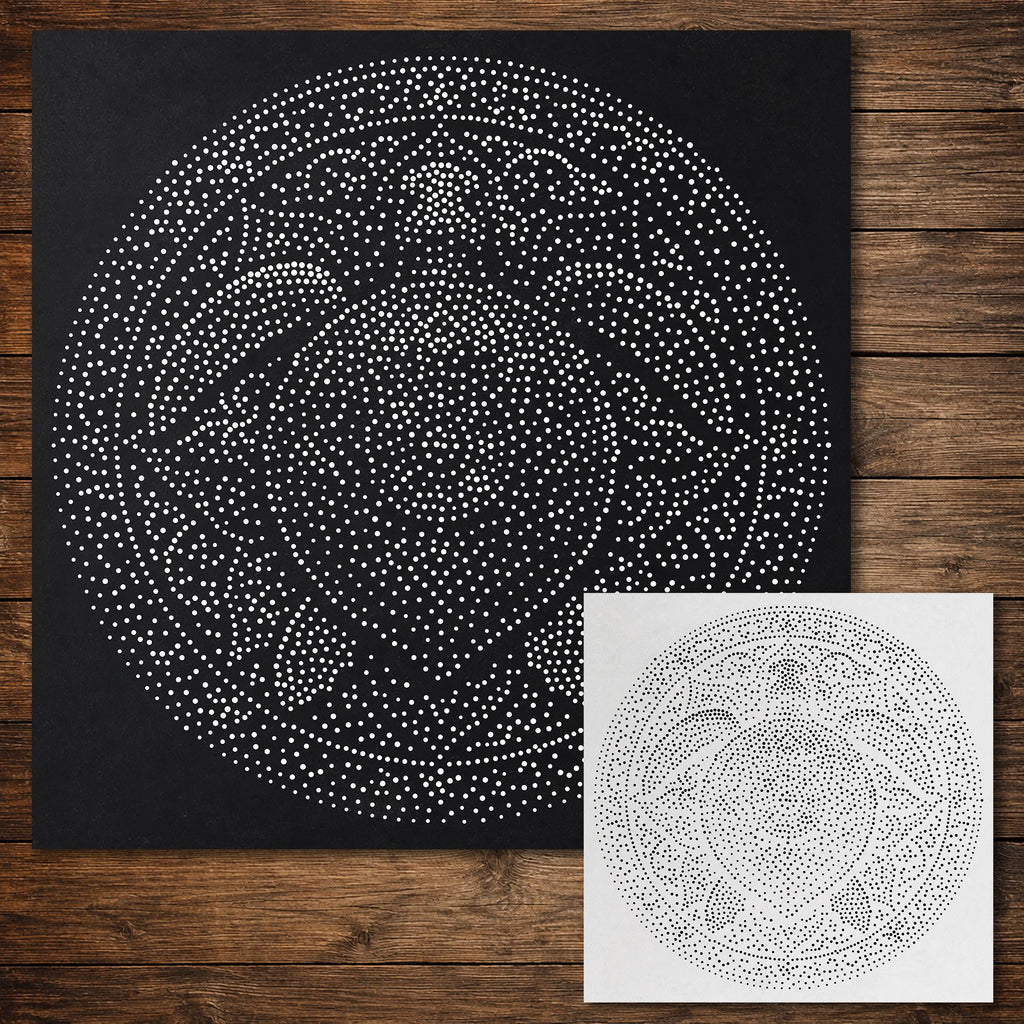 Sea Turtle Mandala reusable Mylar stencil