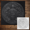 Sea Turtle Mandala reusable Mylar stencil
