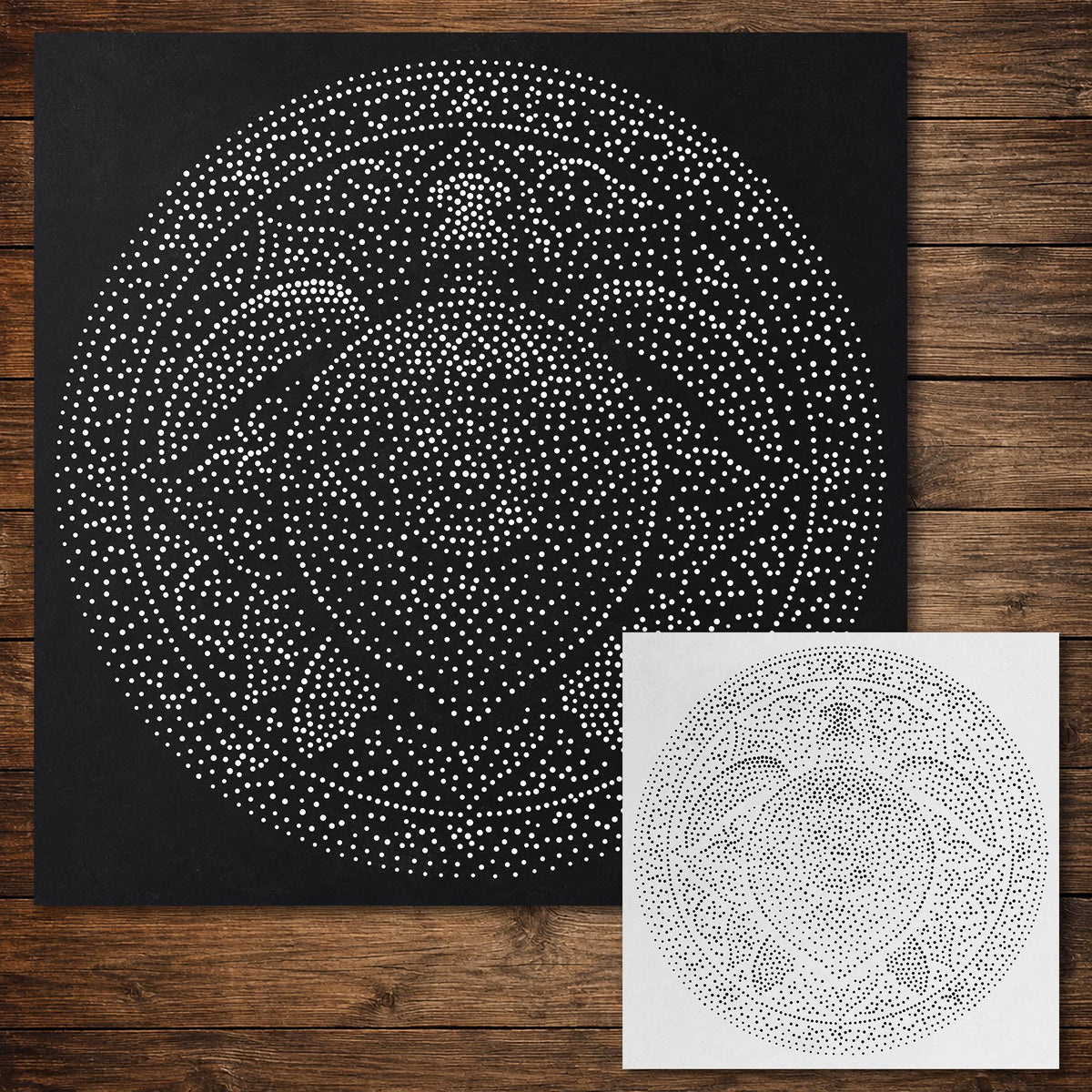 Sea Turtle Mandala reusable Mylar stencil