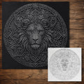 Lion Mandala reusable Mylar stencil
