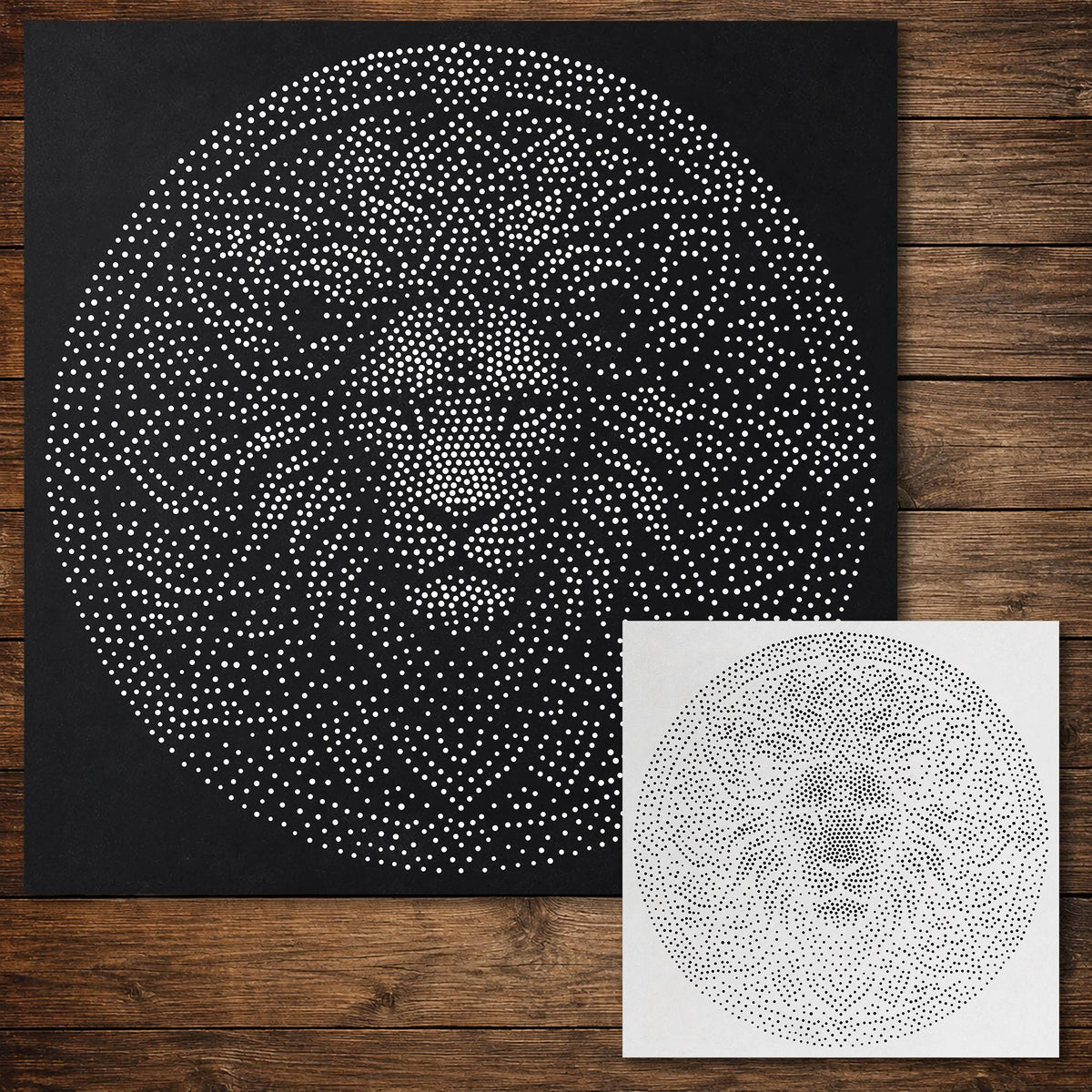 Lion Mandala reusable Mylar stencil