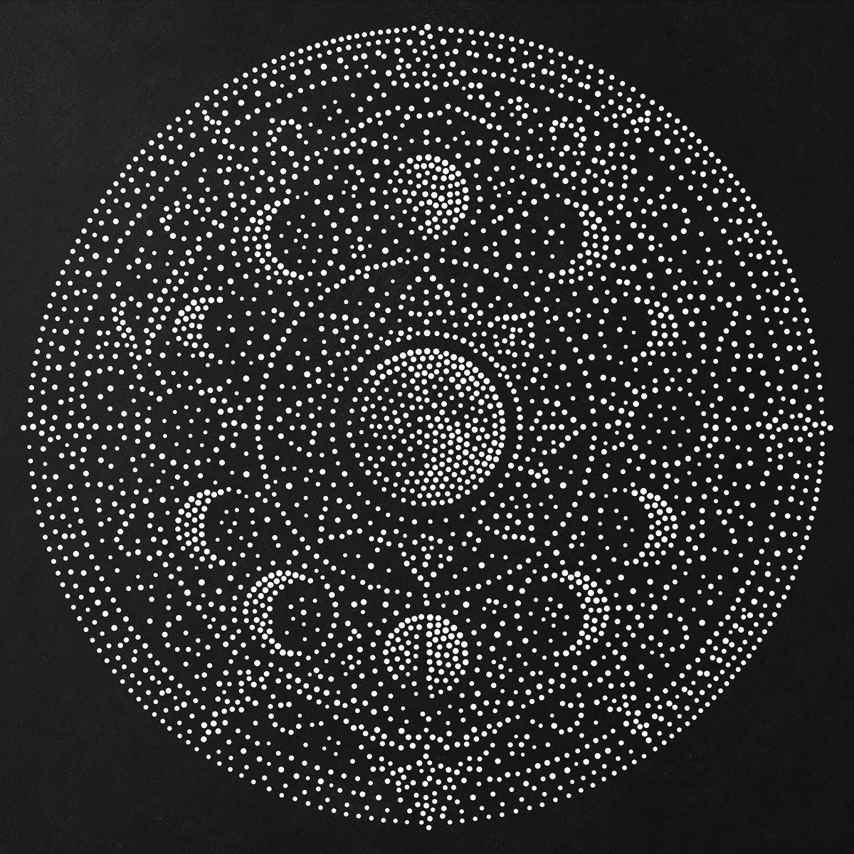 Moon Phases Mandala reusable Mylar stencil
