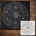 Moon Phases Mandala reusable Mylar stencil