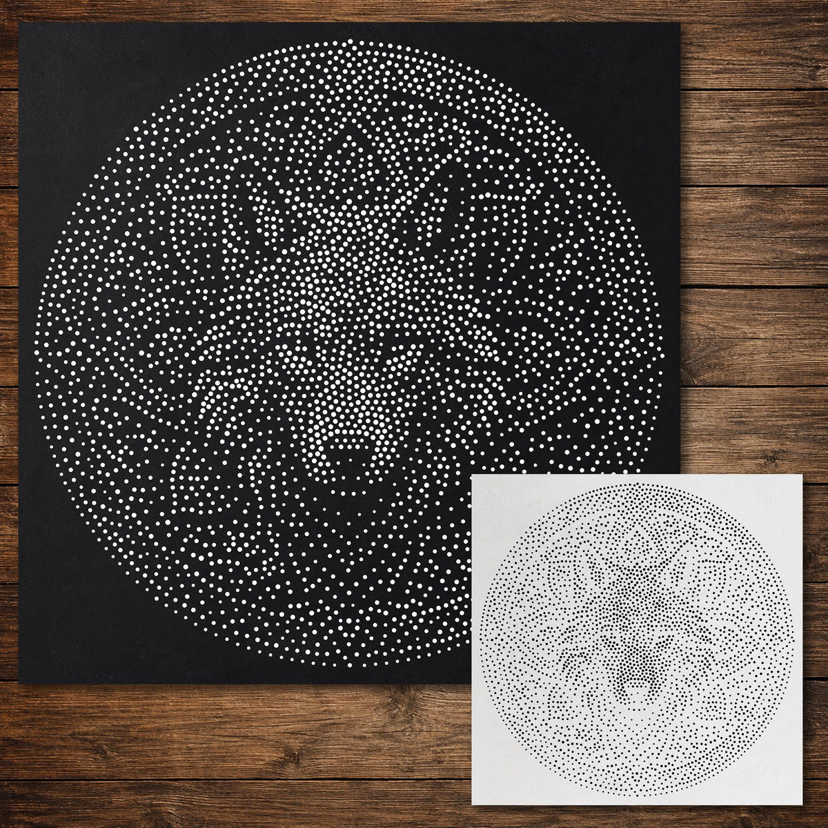 Wolf Mandala reusable Mylar stencil