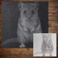 Realistic Dormouse reusable Mylar stencil