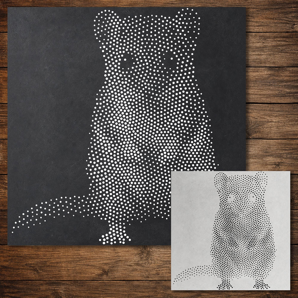 Realistic Dormouse reusable Mylar stencil
