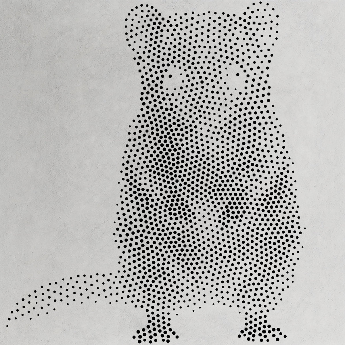 Realistic Dormouse reusable Mylar stencil