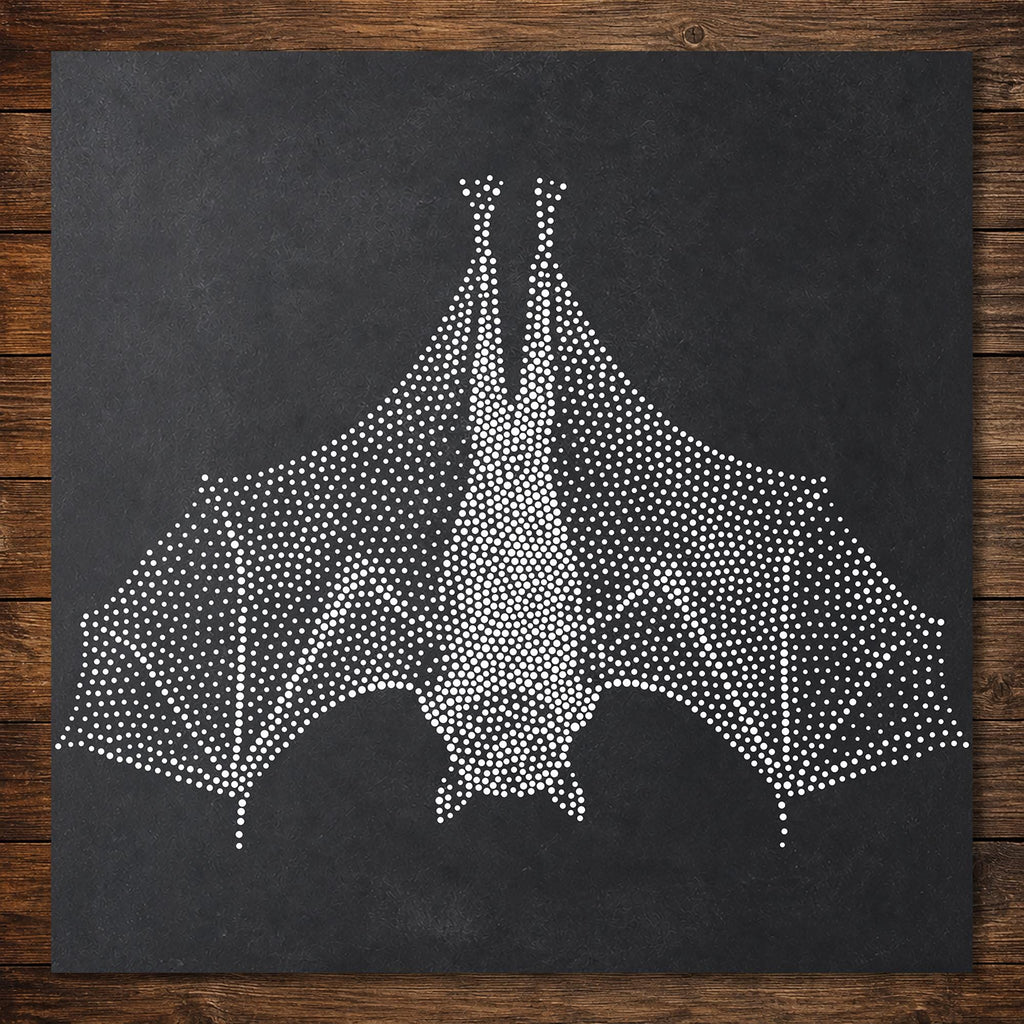 Realistic Bat reusable Mylar stencil