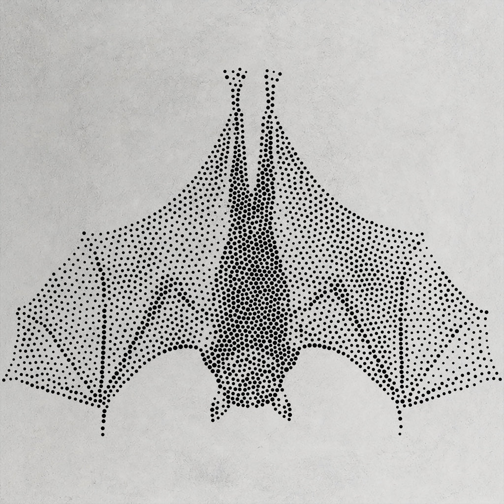 Realistic Bat reusable Mylar stencil