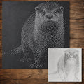 Realistic Otter reusable Mylar stencil