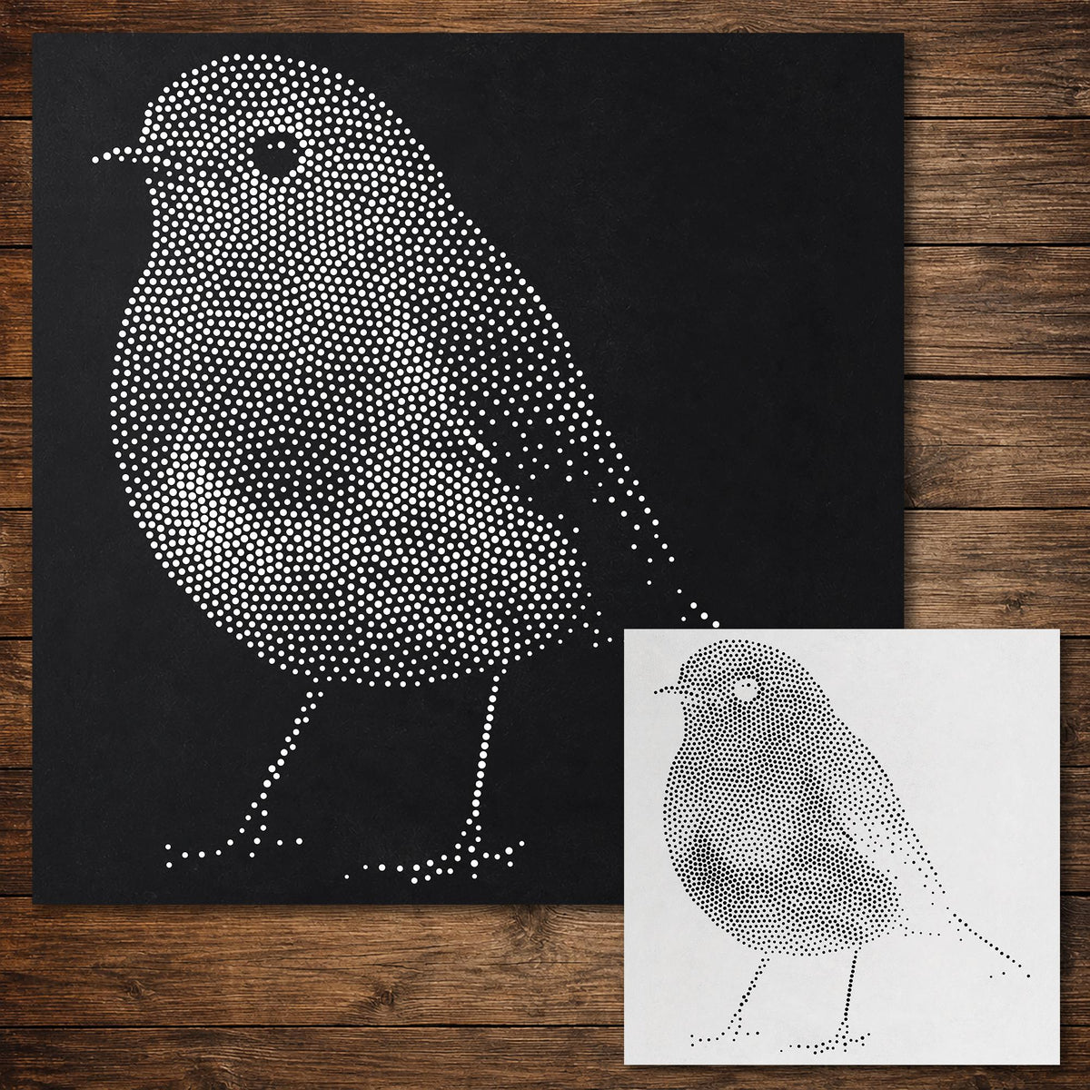 Robin Bird reusable Mylar stencil