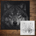 Wolf Head reusable Mylar stencil