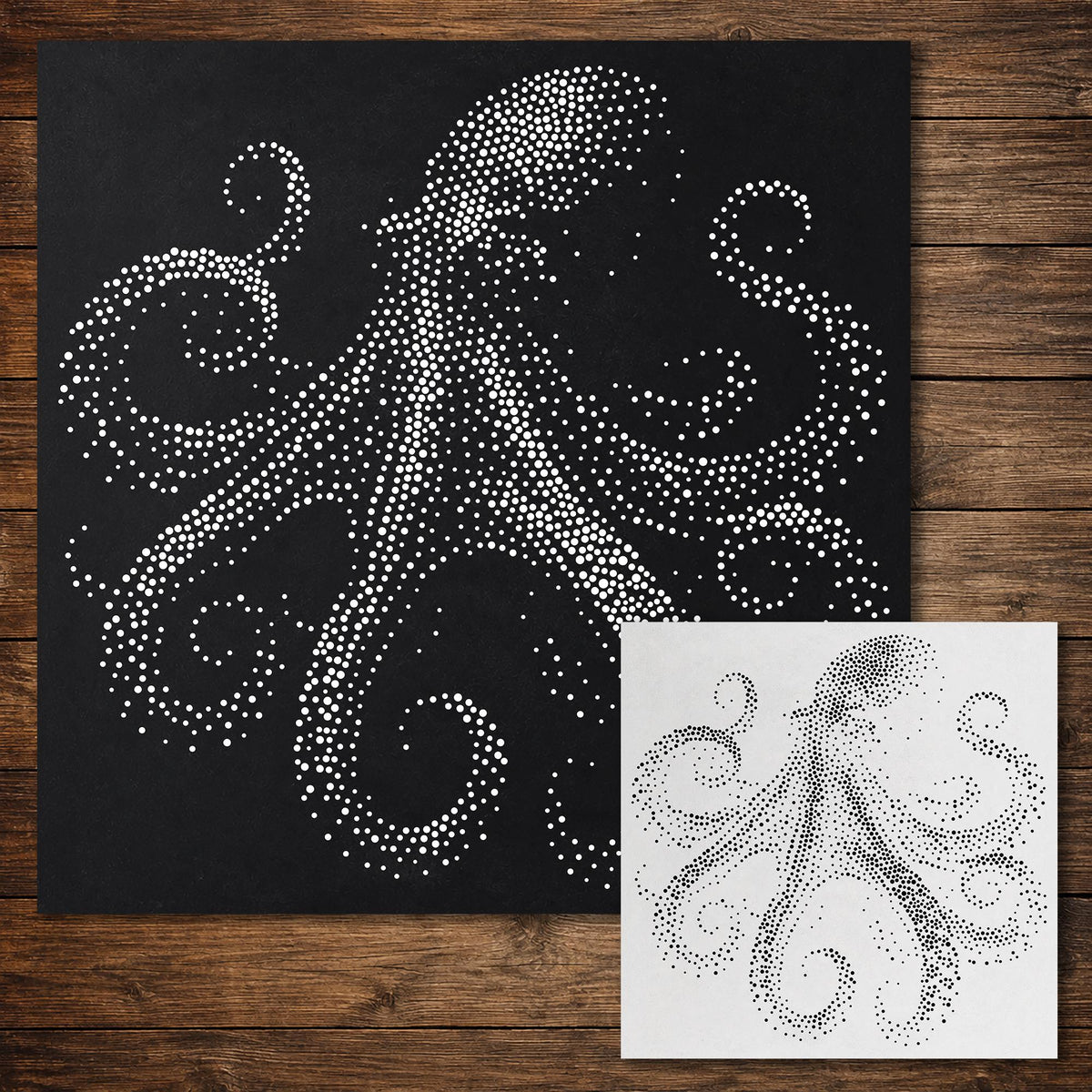 Octopus reusable Mylar stencil