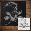 Realistic Koi Carp reusable Mylar stencil