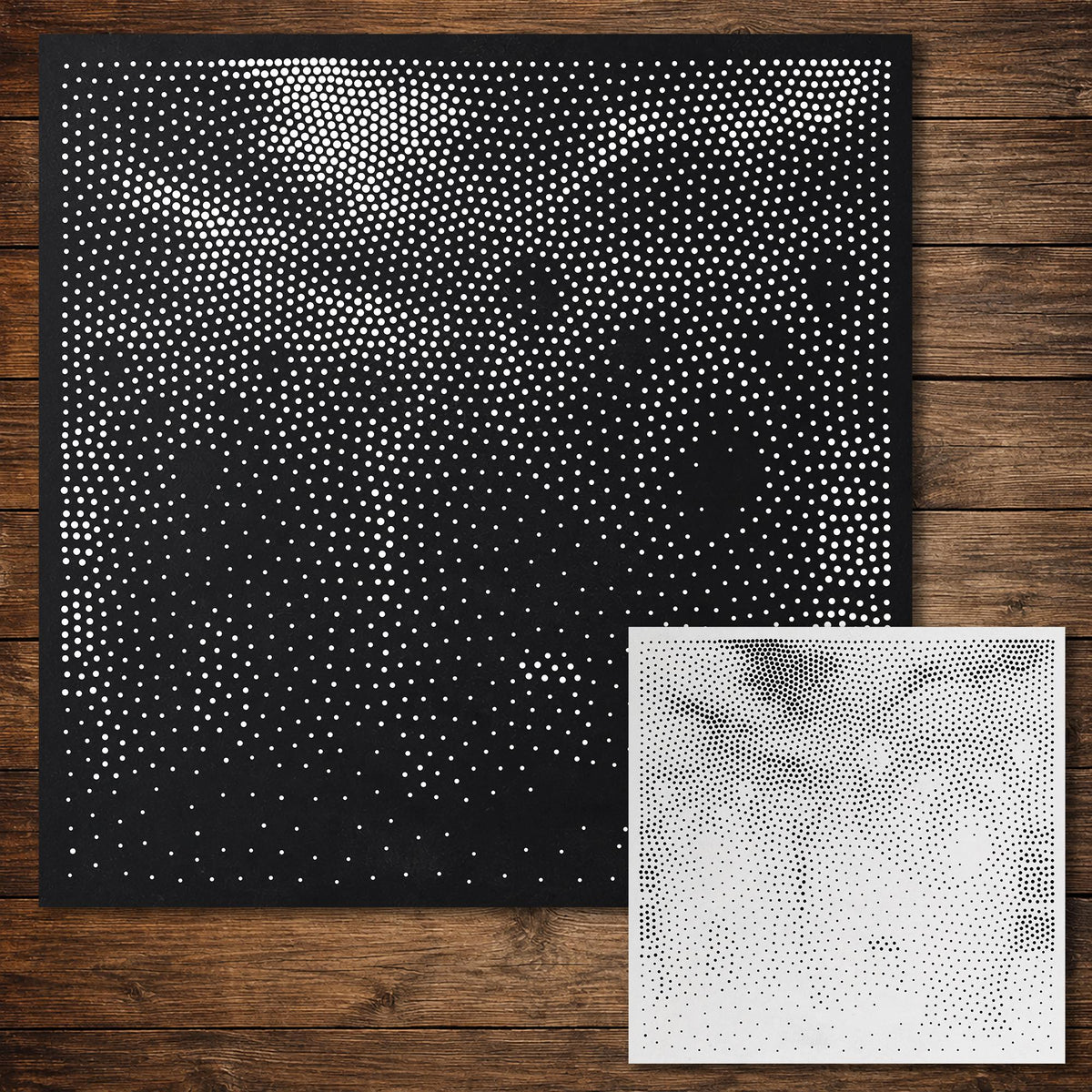 Polar Bear Stipple Art Mylar reusable Mylar stencil