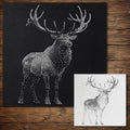 Bull Elk reusable Mylar stencil