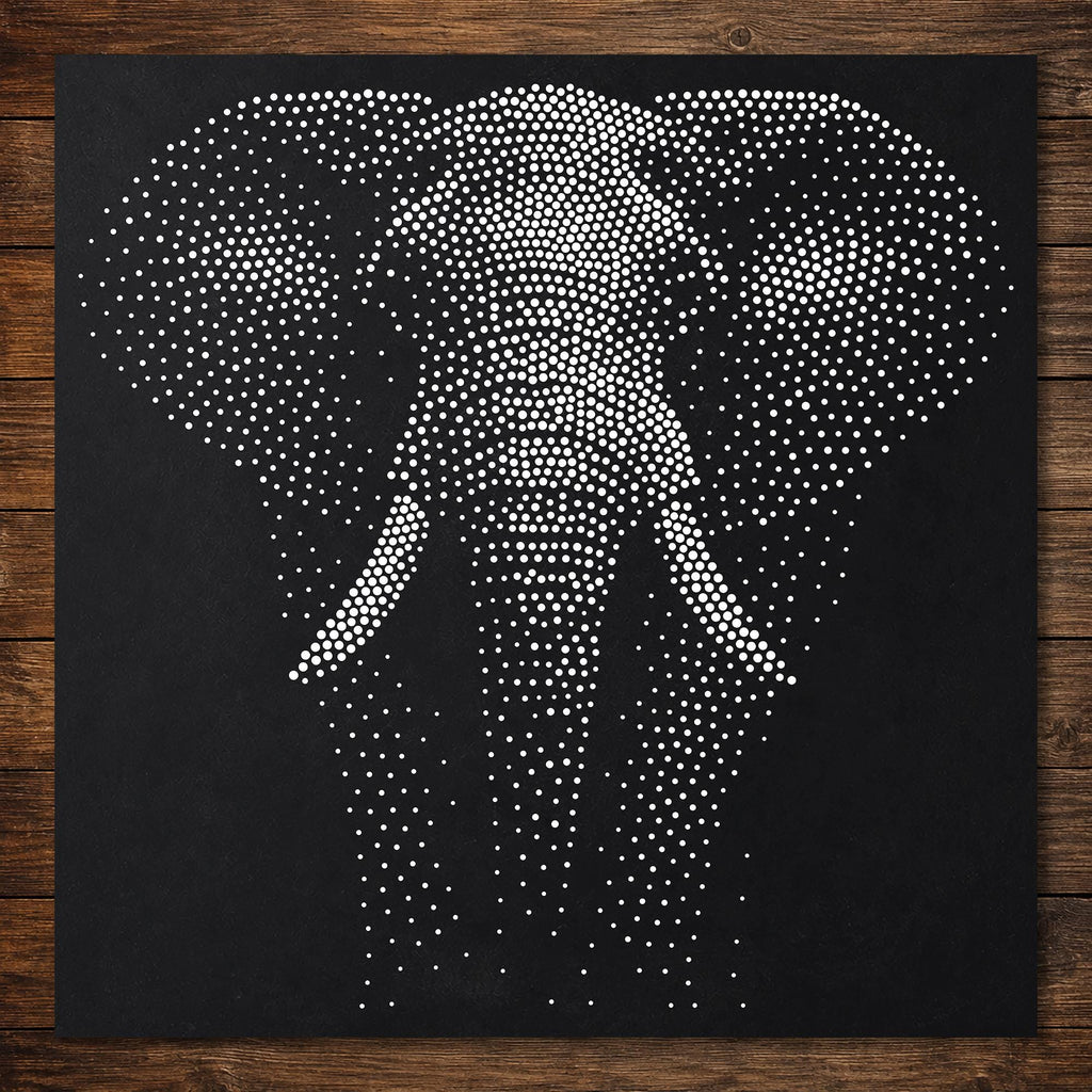 Realistic Elephant reusable Mylar stencil