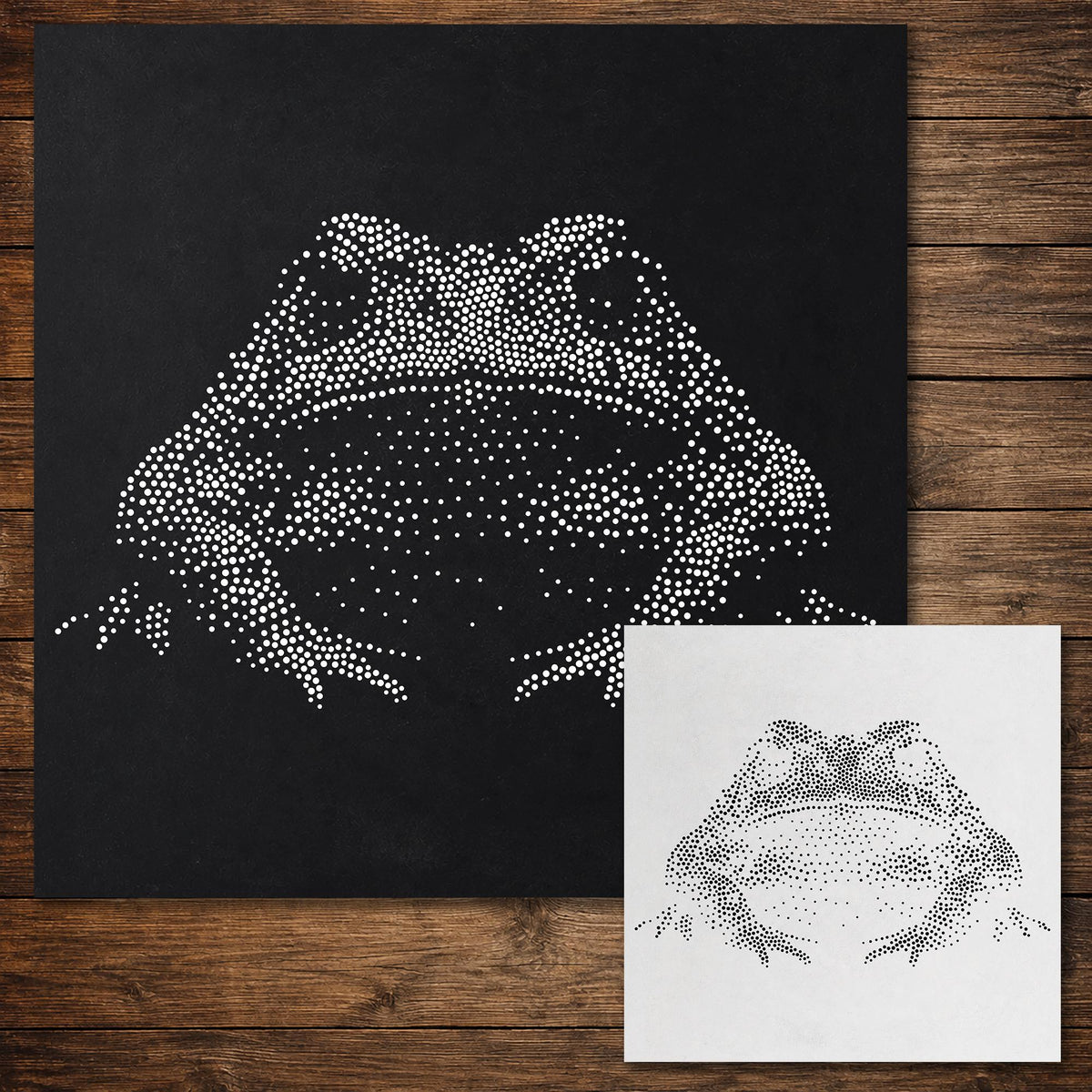 Realistic Toad reusable Mylar stencil