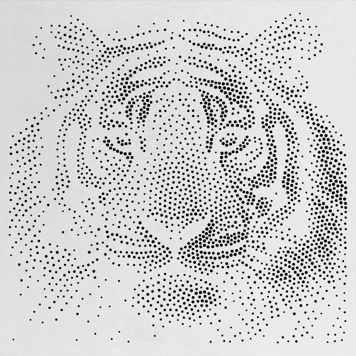 Realistic Tiger reusable Mylar stencil