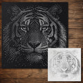 Realistic Tiger reusable Mylar stencil