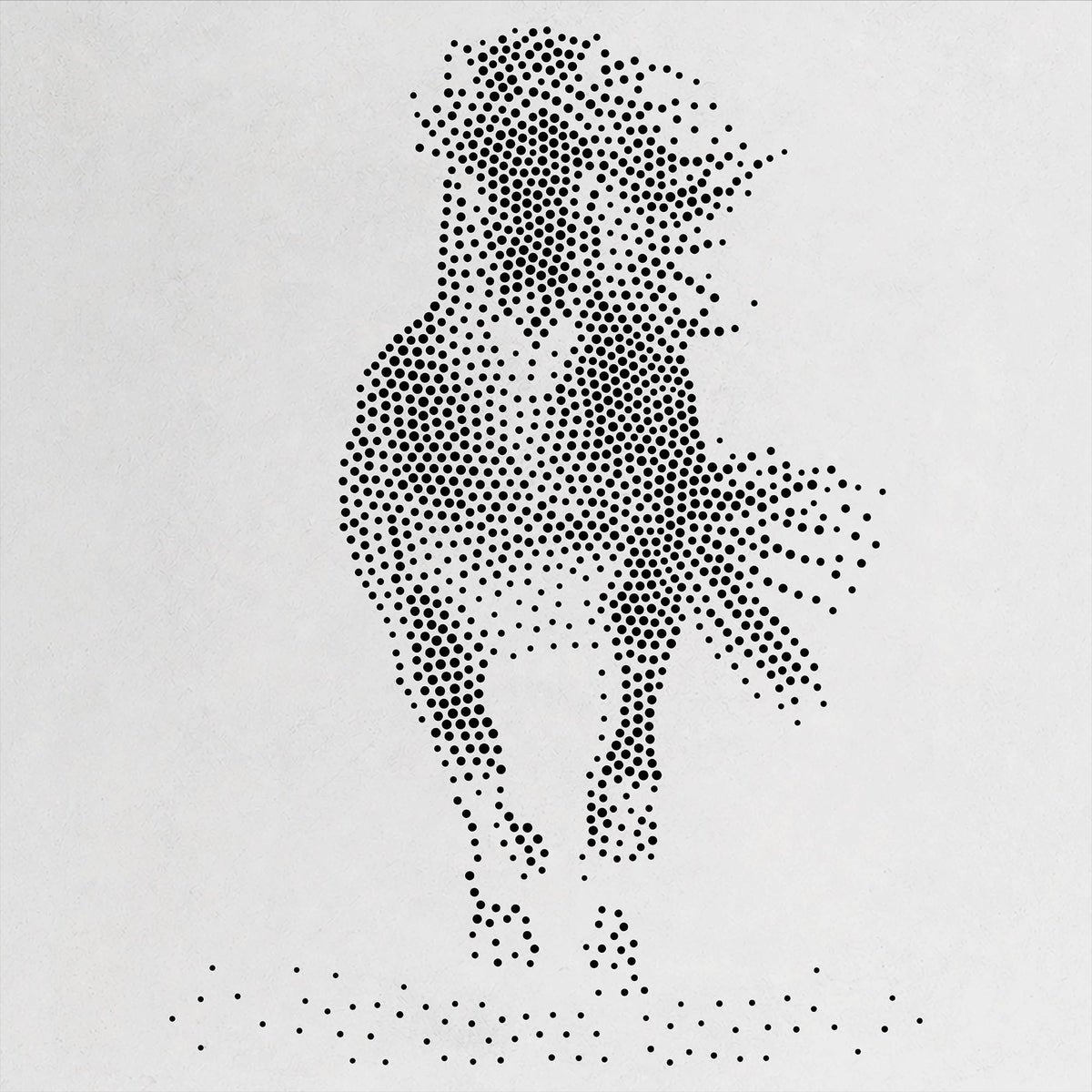 Galloping Horse Stipple Art Mylar reusable Mylar stencil