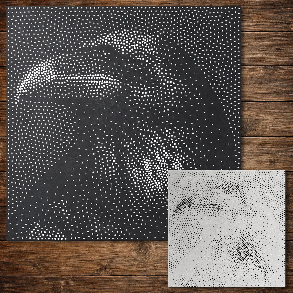 Raven reusable Mylar stencil