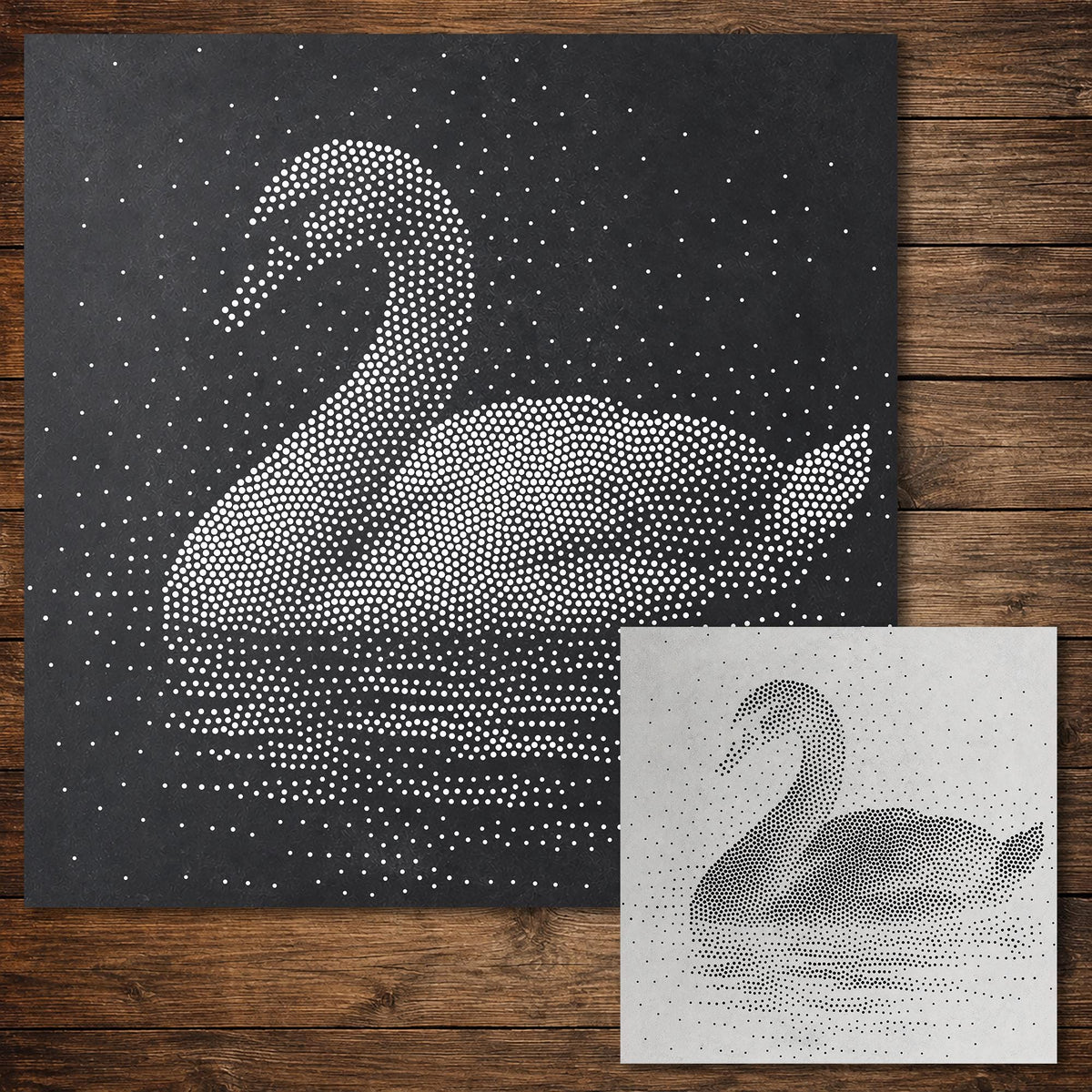 Swan reusable Mylar stencil