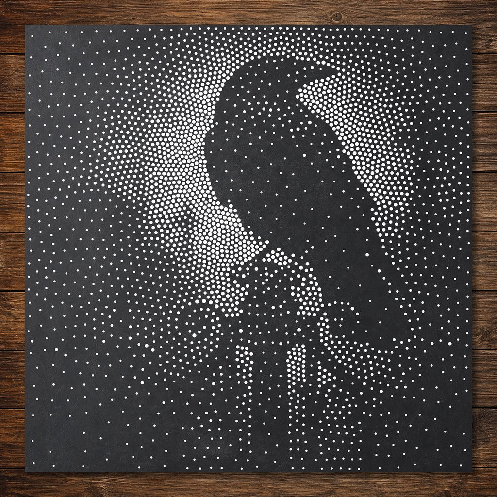 Raven on Church Gate reusable Mylar stencil