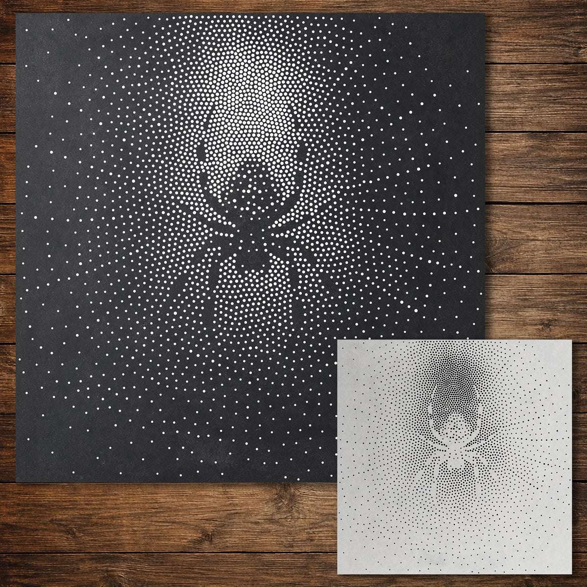 Spider on Web reusable Mylar stencil