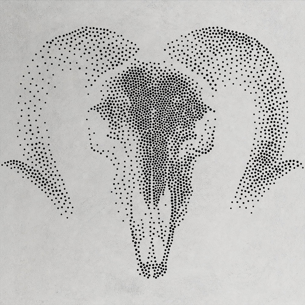 Rams Skull Gothic reusable Mylar stencil