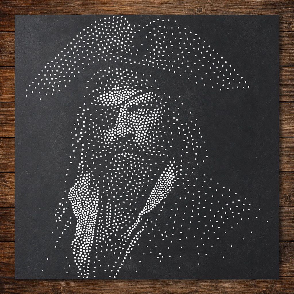 Pirate Face Portrait #1 reusable Mylar stencil