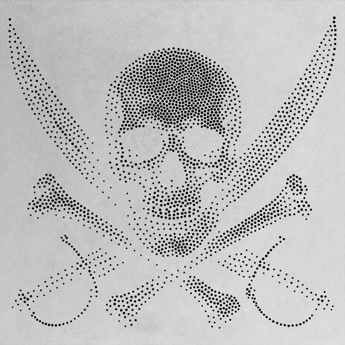 Skull & Crossbones with Swords reusable Mylar stencil