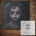 Possessed Doll Halloween reusable Mylar stencil