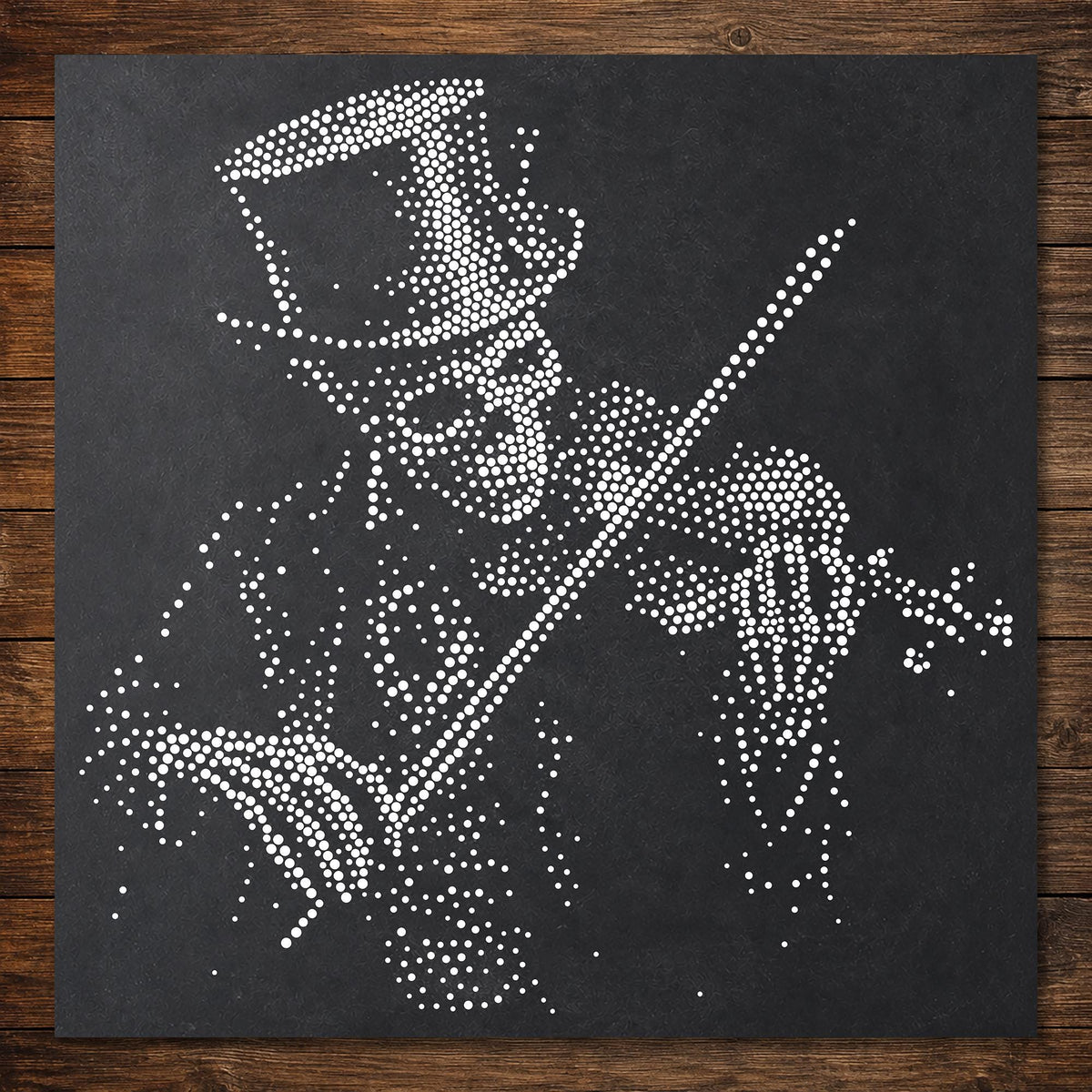 Skeleton Violinist Halloween reusable Mylar stencil