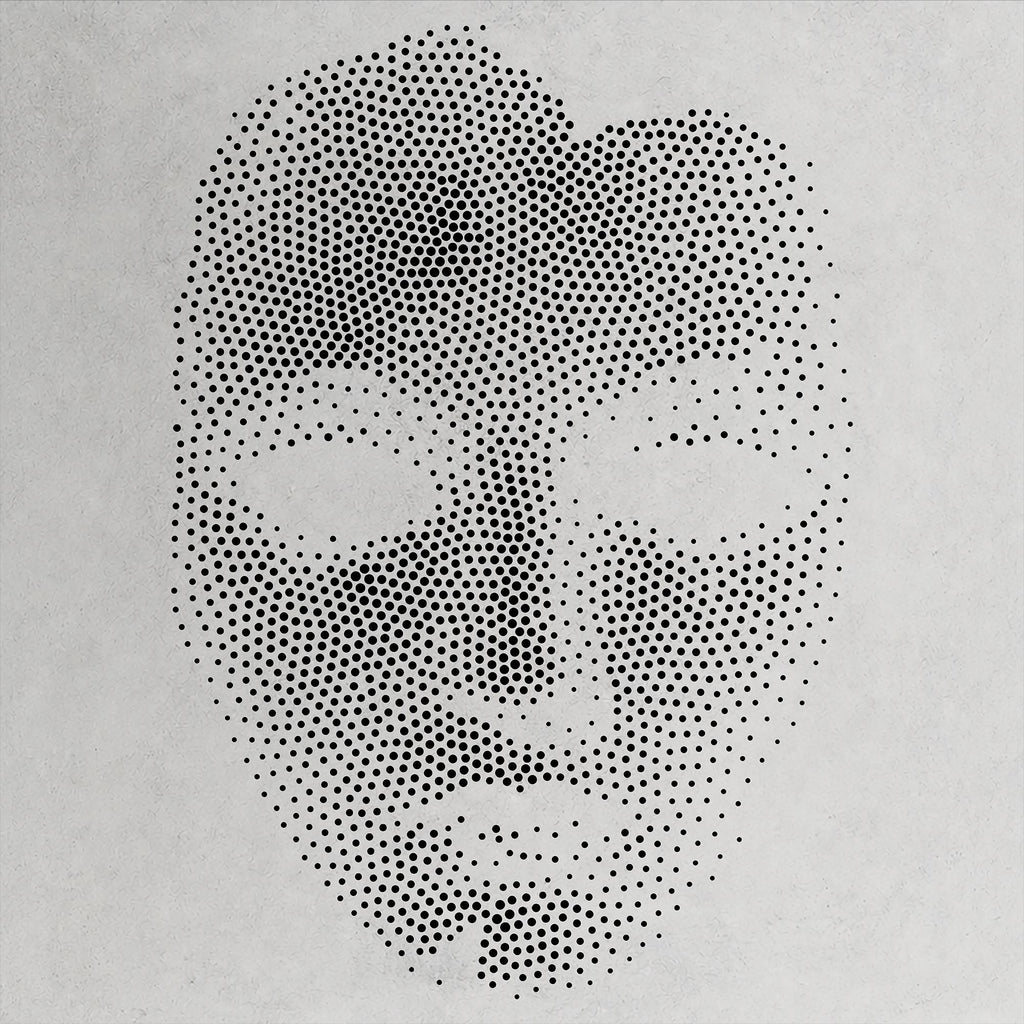 Creepy Porcelain Mask Halloween reusable Mylar stencil