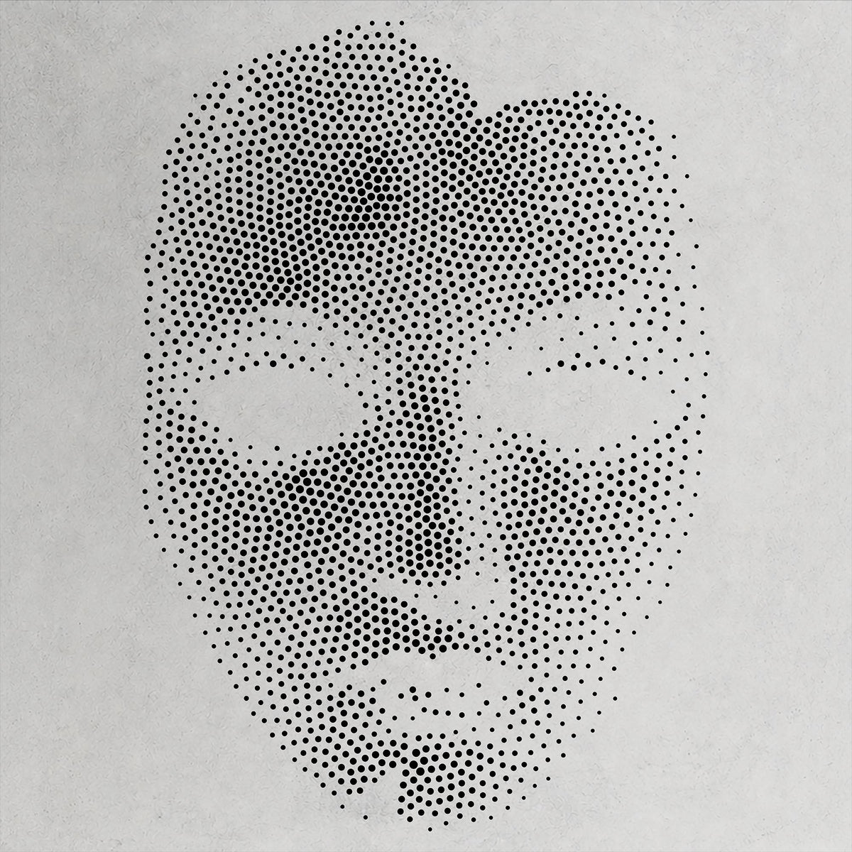 Creepy Porcelain Mask Halloween reusable Mylar stencil