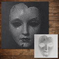 Creepy Porcelain Mask Halloween reusable Mylar stencil