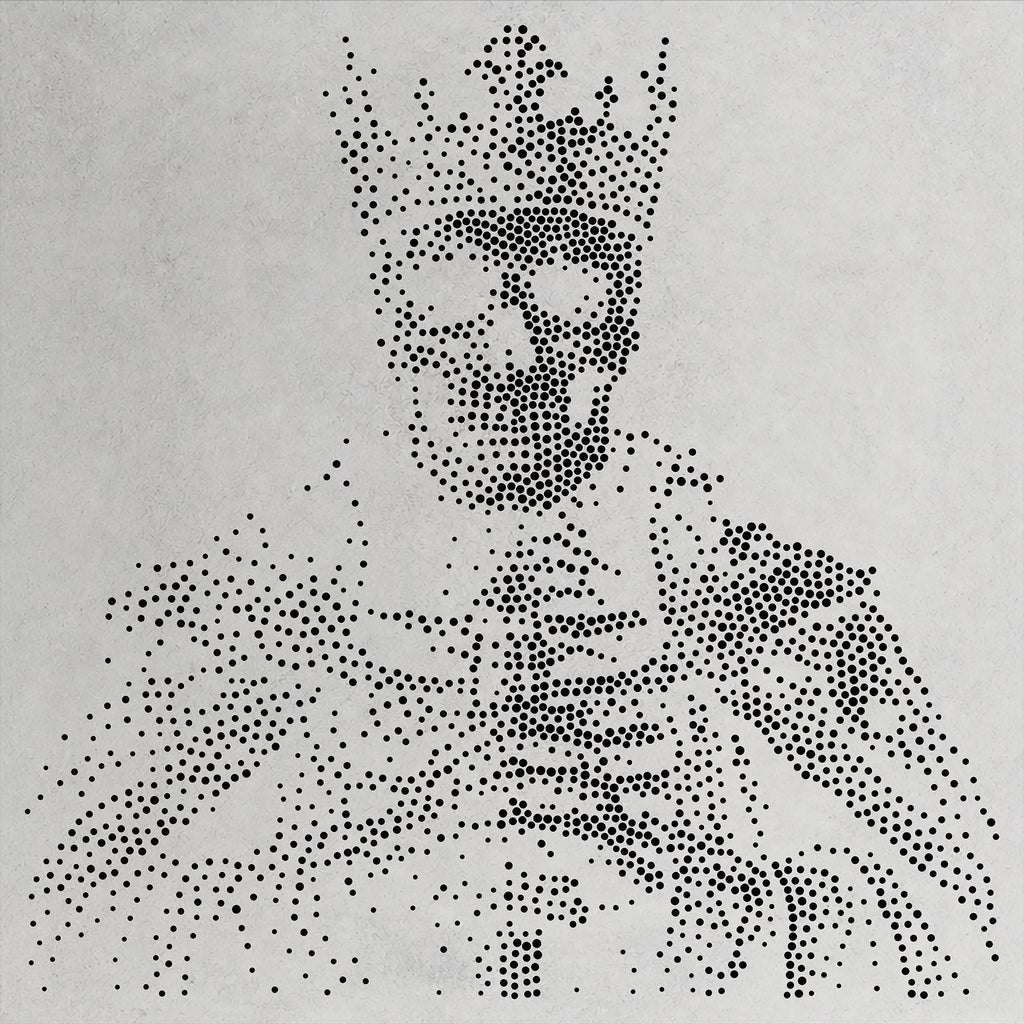 Skeletal King Halloween reusable Mylar stencil